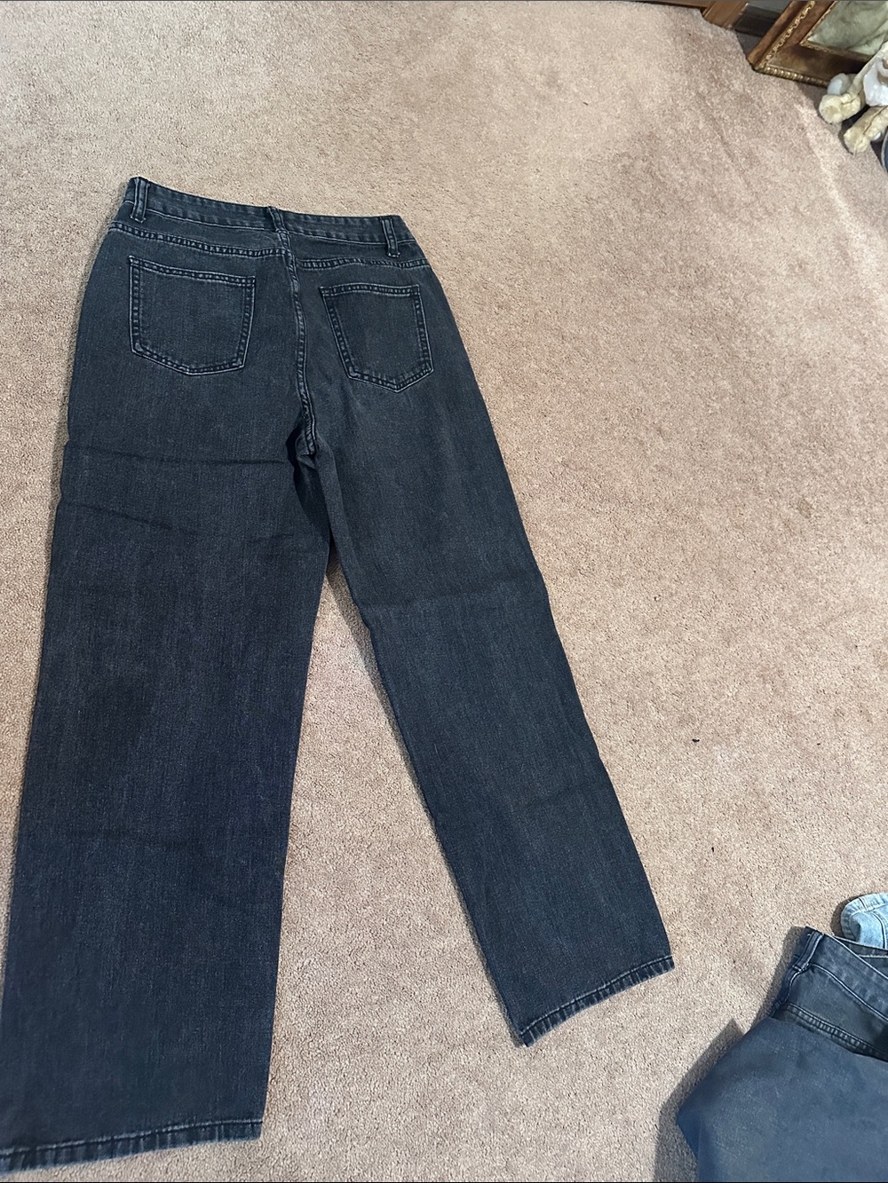 Black Distressed Ripped Straight-Leg Jeans - Picture 2 of 2